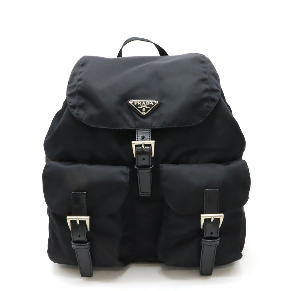 Prada VELA Backpack Leather Black Nero Black